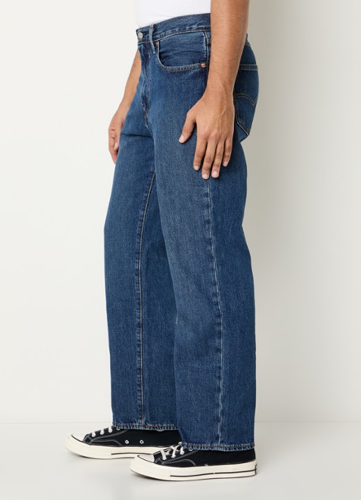 Levi's 568 straight leg jeans met medium wassing - detail 2 indigo