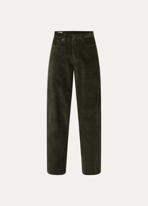 Levi's 578 wide fit jeans met gekleurde wassing en ribstructuur - voorkant 4 bronsgroen