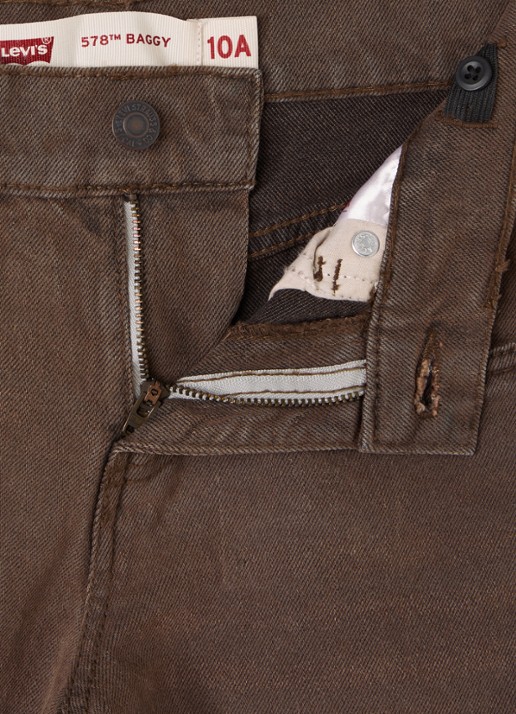 Levi's 578 wide leg jeans met gekleurde wassing - detail 3 bruin
