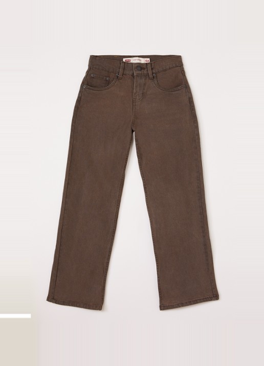 Levi's 578 wide leg jeans met gekleurde wassing - voorkant bruin