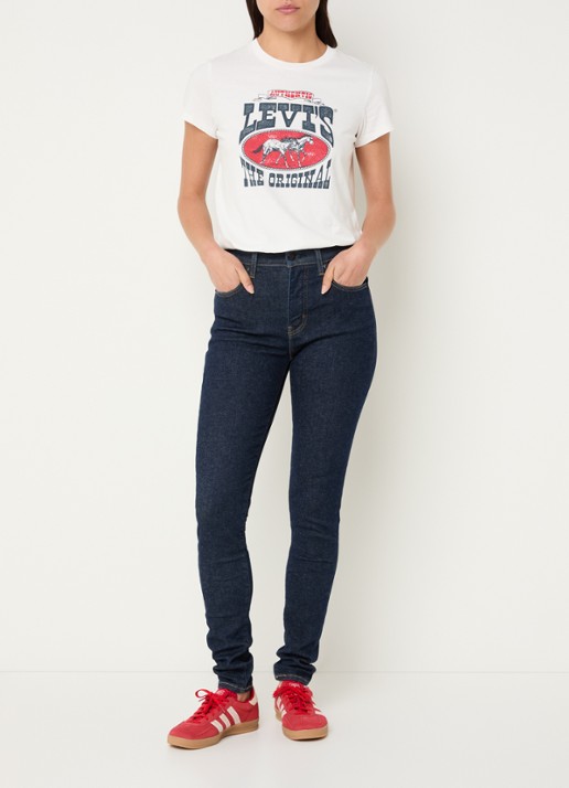 Levi's 721 high waist skinny jeans met donkere wassing - voorkant 2 indigo