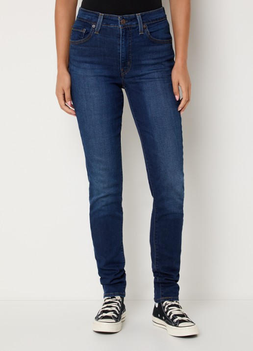 Levi's 721 High waist skinny jeans met donkere wassing - detail 2 indigo