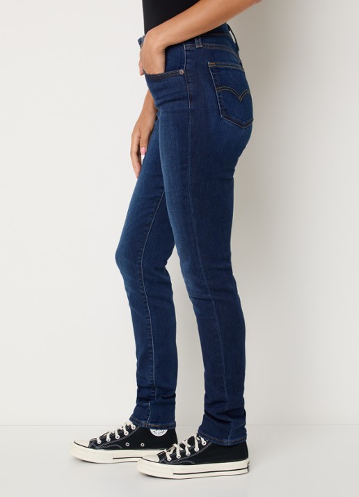 Levi's 721 High waist skinny jeans met donkere wassing - detail 3 indigo
