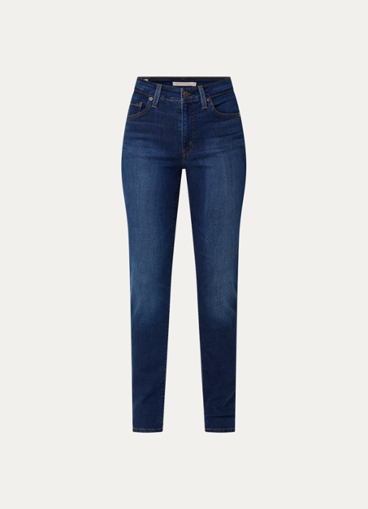 Levi's 721 High waist skinny jeans met donkere wassing - voorkant 4 indigo