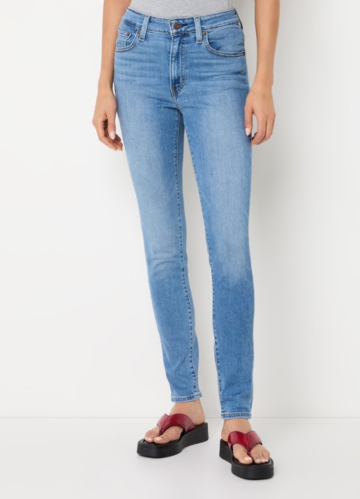 Levi's 721 high waist skinny jeans met lichte wassing