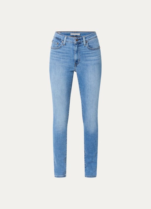 Levi's 721 high waist skinny jeans met lichte wassing - voorkant 2 indigo