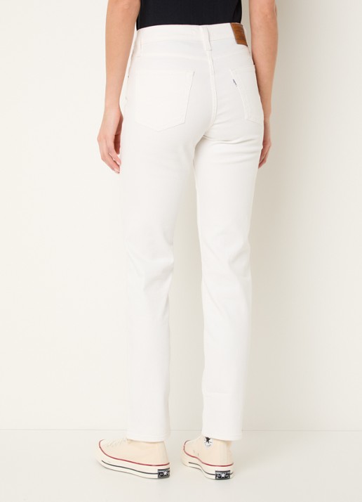 Levi's 724 Mid waist slim fit jeans met gekleurde wassing - achterkant 3 wit