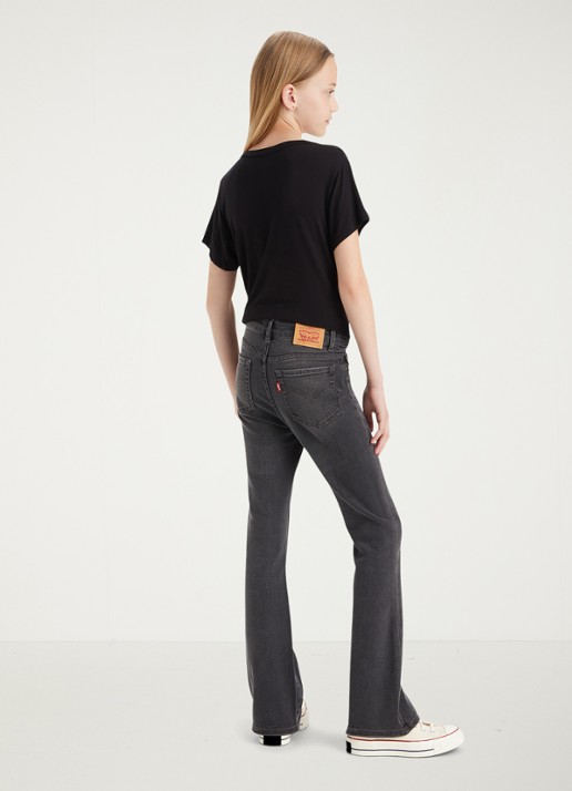 Levi's 726 high rise flared jeans met stretch - achterkant 7 zwart