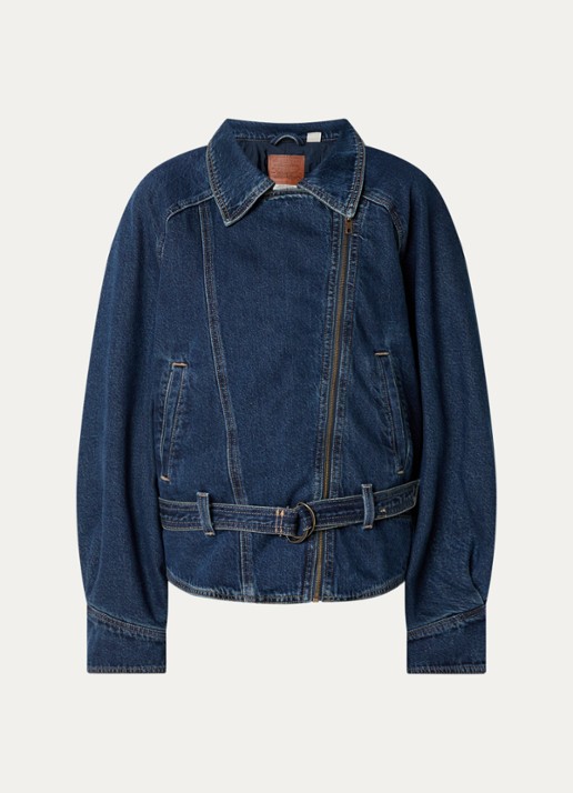 Levi's 80's spijkerjas met asymmetrische zoom en ceintuur - voorkant 3 indigo