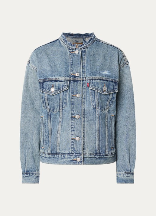 Levi's 90's Trucker Craft Of Love spijkerjas met steekzakken - voorkant indigo