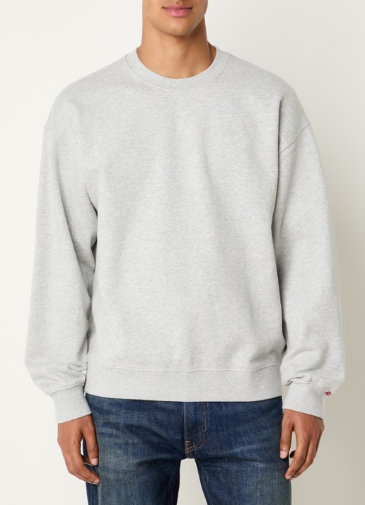 Levi's Authentic sweater met gemêleerd dessin en logoborduring