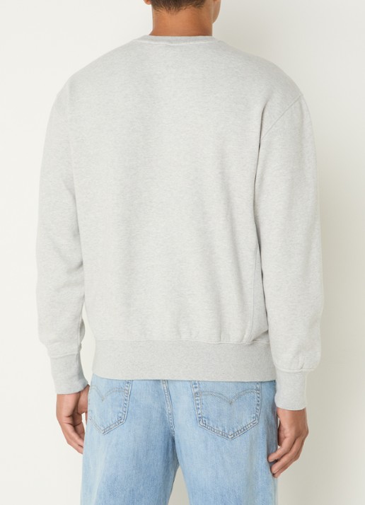 Levi's Authentic sweater met logoborduring - achterkant lichtgrijs