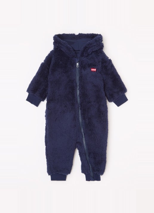 Levi's Babypak met logoborduring - voorkant blauw