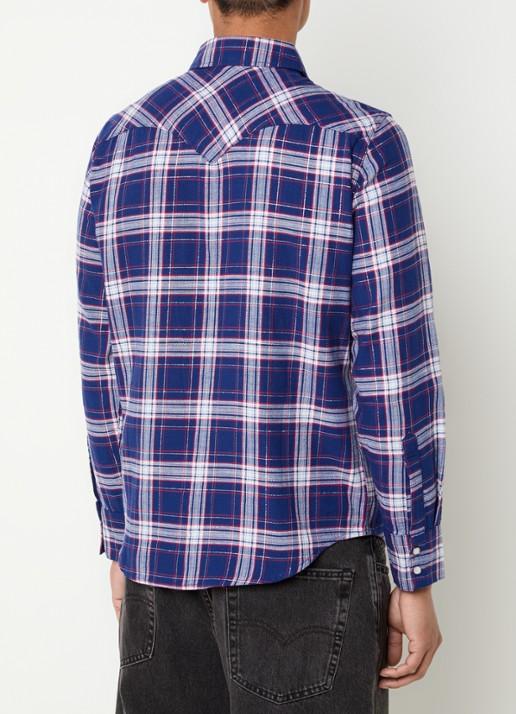 Levi's Barstow Western regular fit overhemd met ruitdessin - achterkant 4 blauw