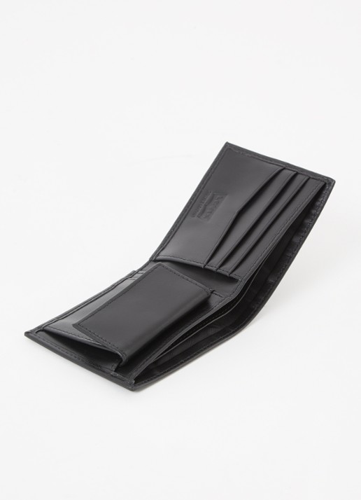 Levi's Batwing bifold portemonnee van leer - detail zwart
