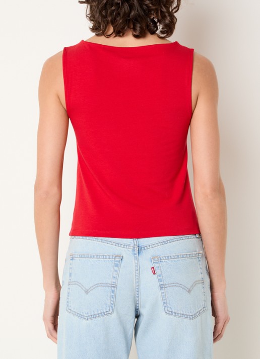 Levi's Blair tanktop met stretch - achterkant 3 steenrood