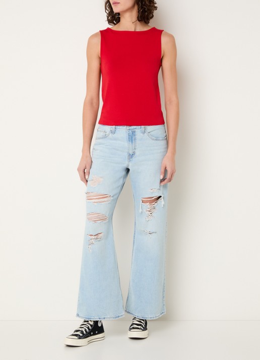 Levi's Blair tanktop met stretch - voorkant 2 steenrood