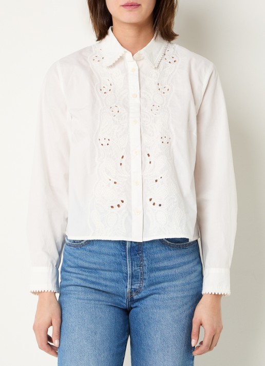 Levi's Blouse met opengewerkt detail - detail wit