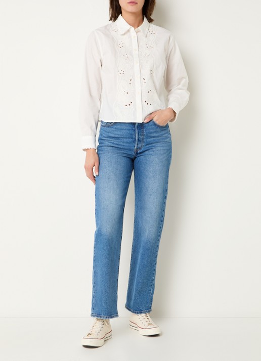 Levi's Blouse met opengewerkt detail - voorkant 6 wit