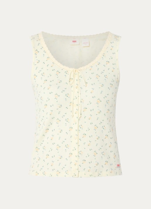Levi's Blouse met print - voorkant gebroken wit