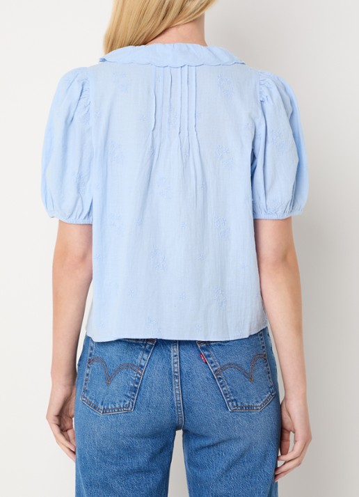 Levi's Blouse met ruches - achterkant 3 blauw