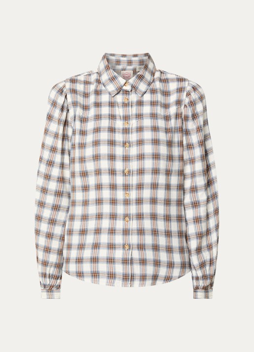 Levi's Blouse met ruitdessin - voorkant 3 beige