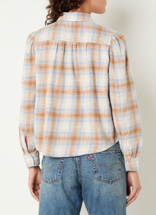 Levi's Blouse met ruitdessin - achterkant 4 beige