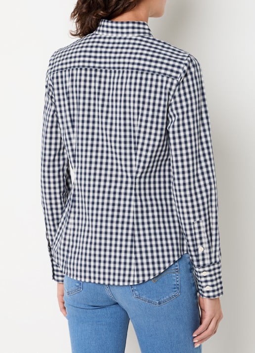 Levi's Blouse met ruitdessin - achterkant 3 donkerblauw