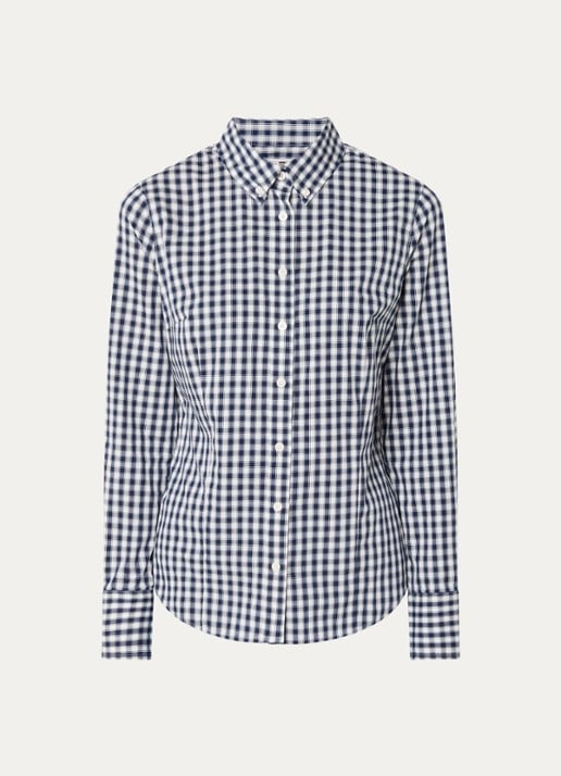 Levi's Blouse met ruitdessin - voorkant donkerblauw