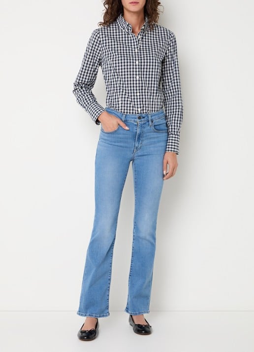 Levi's Blouse met ruitdessin - voorkant 2 donkerblauw