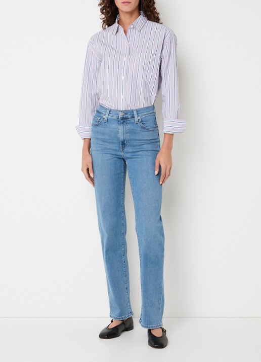 Levi's Blouse met streepprint - voorkant 4 lila