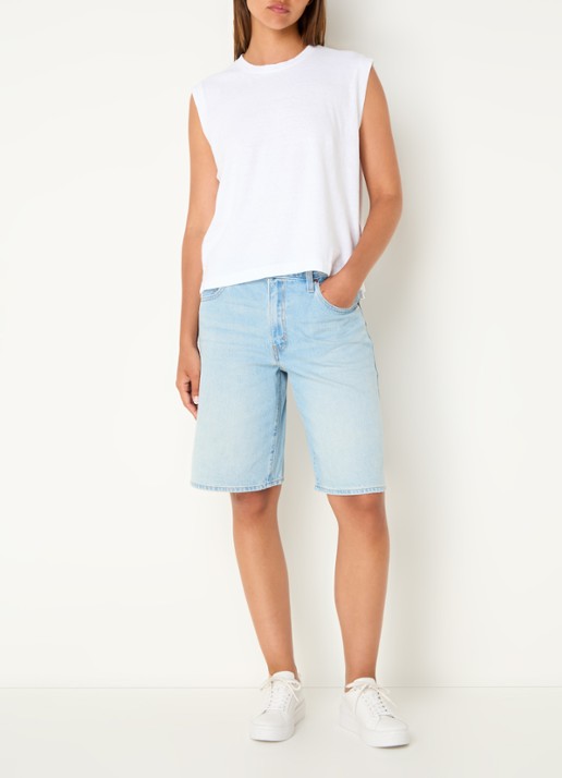 Levi's Boxy mouwloze T-shirt  - voorkant 3 wit