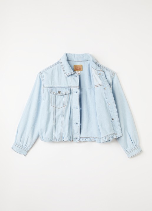 Levi's Bubble spijkerjas met borstzakken - voorkant 2 indigo