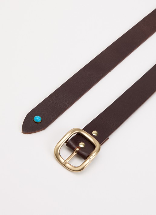 Levi's Cameron riem van leer - detail 2 donkerbruin