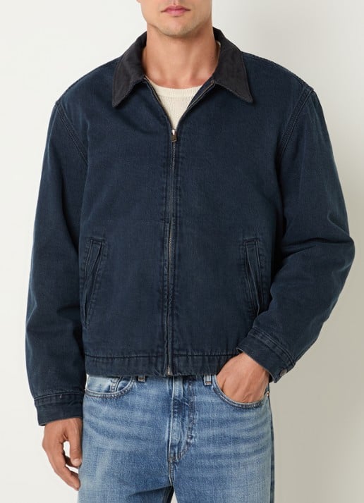Levi's Castro spijkerjas met details van corduroy - detail 4 indigo