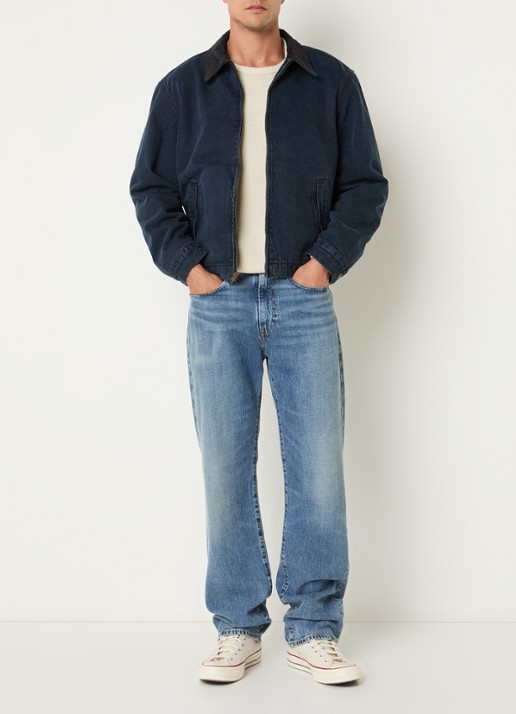 Levi's Castro spijkerjas met details van corduroy - voorkant 2 indigo