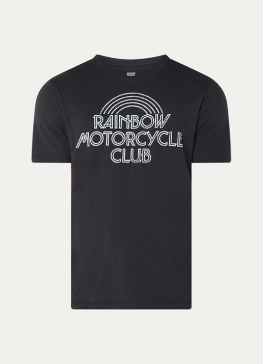 Levi's Community T-shirt met front- en backprint - voorkant 3 zwart