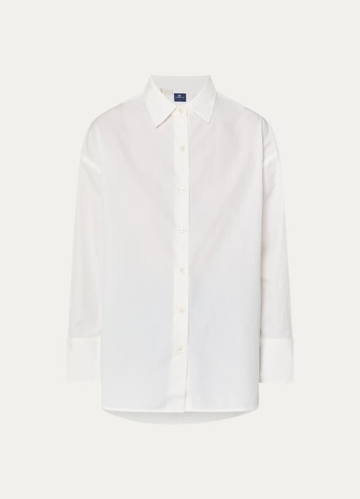 Levi's Core blouse met kraag - voorkant 3 gebroken wit
