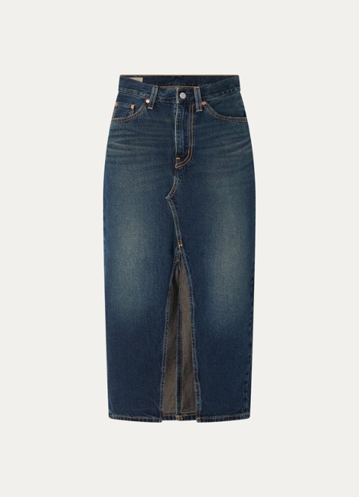 Levi's Decon midi spijkerrok met steekzakken en split