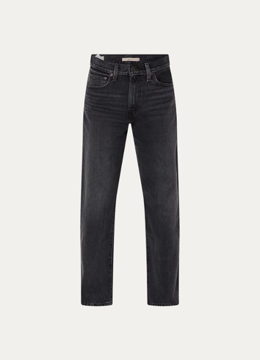 Levi's Easy Dad high waist straight leg jeans met gekleurde wassing - voorkant zwart