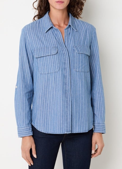 Levi's Elaine blouse met streepprint en borstzakken