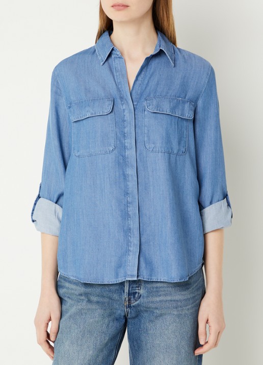 Levi's Elaine blouse van denim met borstzakken