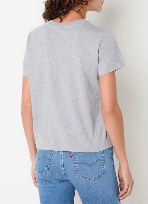Levi's Favorite T-shirt met flockprint - achterkant 4 grijsmele