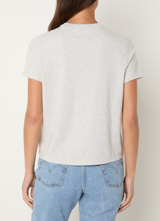 Levi's Favorite T-shirt met gemêleerd dessin - achterkant 2 grijsmele