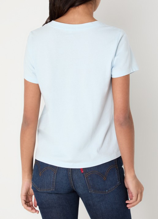 Levi's Favorite T-shirt met V-hals - achterkant 2 lichtblauw