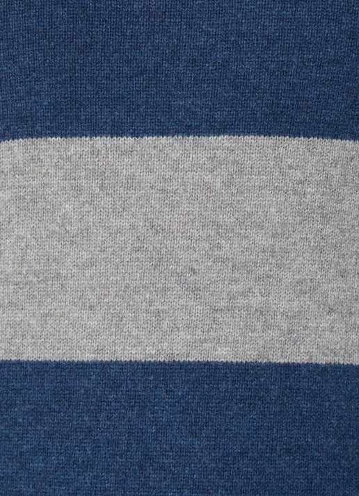 Levi's Fijngebreide pullover in wolblend met streepprint - detail 5 grijs