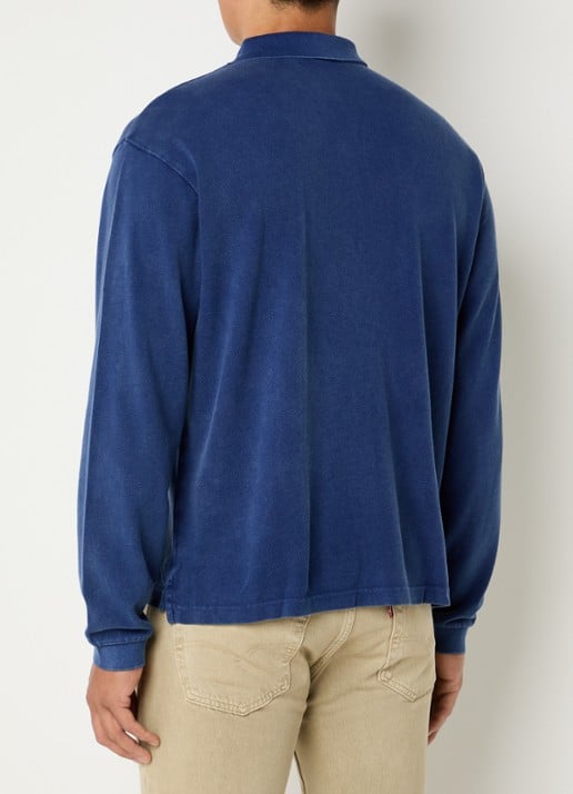 Levi's Finn polo met logoborduring - achterkant 2 blauw