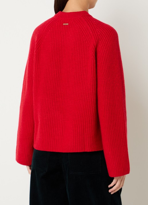 Levi's Frida ribgebreide trui in wolblend - achterkant 4 rood