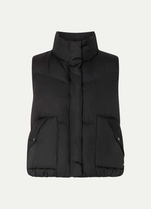 Levi's Gewatteerde bodywarmer met donsvulling - voorkant zwart
