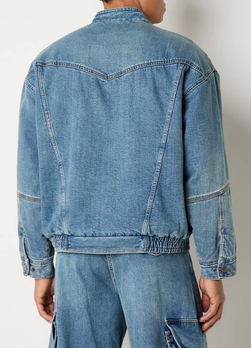 Levi's Gewatteerde spijkerjas met ritszakken - achterkant 4 indigo